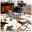 Armchair Accent Chair Ottoman Lounge Footrest Velvet Grey