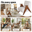Armchair Accent Chair Sturdy Upholstered Solid Wood Chenille Fabric White