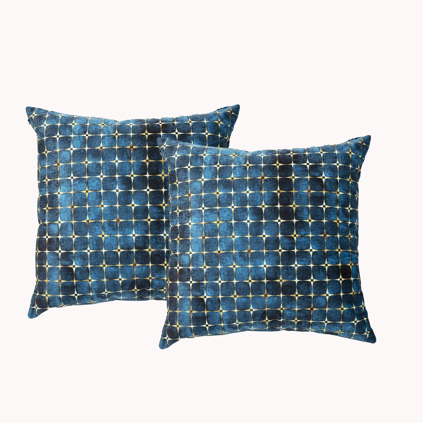 Cubic Twin Pack Poly Velvet Printed Cushion by Renee Taylor