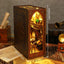 3D Miniature Bookshelf DIY Wooden Bookend Scene