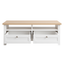 Noosa Coffee Table White Oak 2 Shelf and 2 Drawers