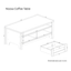 Noosa Coffee Table White Oak 2 Shelf and 2 Drawers