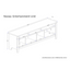 Noosa Entertainment Unit White and Oak 4 Doors and 3 spaces