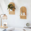 2 Bohemian Style Wooden Wall Shelves with Expander Bolts, Compatible with Living Rooms Bedrooms Kitchens, Brown