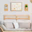 2 Bohemian Style Wooden Wall Shelves with Expander Bolts, Compatible with Living Rooms Bedrooms Kitchens, Brown