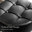 Adjustable Vanity Stool, 360Ã‚Â°Swivel Vanity Chair for Makeup Room, Black Stool Chair for Vanity, Small Faux Leather Vanity Stools for Bathroom, Living Room