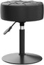 Adjustable Vanity Stool, 360Ã‚Â°Swivel Vanity Chair for Makeup Room, Black Stool Chair for Vanity, Small Faux Leather Vanity Stools for Bathroom, Living Room