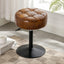 Adjustable Vanity Stool, 360Ã‚Â°Swivel Vanity Chair for Makeup Room, Brown Stool Chair for Vanity, Small Faux Leather Vanity Stools for Bathroom, Living Room