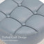 Adjustable Vanity Stool, 360Ã‚Â°Swivel Vanity Chair for Makeup Room, Grayish Blue Stool Chair for Vanity, Small Faux Leather Vanity Stools for Bathroom, Living Room