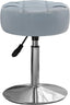 Adjustable Vanity Stool, 360Ã‚Â°Swivel Vanity Chair for Makeup Room, Grayish Blue Stool Chair for Vanity, Small Faux Leather Vanity Stools for Bathroom, Living Room