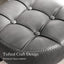 Adjustable Vanity Stool, 360 Swivel Chair for Makeup Room, Gray Faux Leather Stool for Bathroom & Living Room