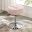 Adjustable Vanity Stool, 360Ã‚Â°Swivel Vanity Chair for Makeup Room, Pink Stool Chair for Vanity, Small Faux Leather Vanity Stools for Bathroom, Living Room