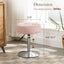 Adjustable Vanity Stool, 360Ã‚Â°Swivel Vanity Chair for Makeup Room, Pink Stool Chair for Vanity, Small Faux Leather Vanity Stools for Bathroom, Living Room