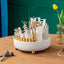 360 Degree Rotating Storage Rack Organizer Round Cosmetic Spice Rack Turntable for Kitchen Cabinet Pantry Small White
