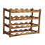 Wine Rack Pine Wood Wine Bottle Storage Shelf Display Organizer Decor for Countertop Home 4 Layer 20 Bottles Capacity