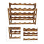 Wine Rack Pine Wood Wine Bottle Storage Shelf Display Organizer Decor for Countertop Home 4 Layer 20 Bottles Capacity