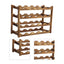 Wine Rack Pine Wood Wine Bottle Storage Shelf Display Organizer Decor for Countertop Home 4 Layer 20 Bottles Capacity