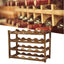 Wine Rack Pine Wood Wine Bottle Storage Shelf Display Organizer Decor for Countertop Home 4 Layer 20 Bottles Capacity