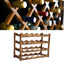 Wine Rack Pine Wood Wine Bottle Storage Shelf Display Organizer Decor for Countertop Home 4 Layer 20 Bottles Capacity