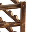 Wine Rack Pine Wood Wine Bottle Storage Shelf Display Organizer Decor for Countertop Home 4 Layer 20 Bottles Capacity