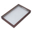 Serving Tray Walnut Wood Vintage Glass Cake Bread Breakfast Snack Plate Elegant Rectangle Tray