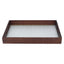 Serving Tray Walnut Wood Vintage Glass Cake Bread Breakfast Snack Plate Elegant Rectangle Tray