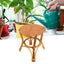 Wooden Stool Plant Stand Multifunctional Nordic Style Round Plant Supports Display Rack for Indoor Balcony