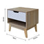 Milano Decor Bedside Table Manly Drawers Nightstand Unit Cabinet Storage