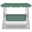 Milano Outdoor Swing Bench Seat Chair Canopy Furniture 3 Seater Garden Hammock - Dark Green