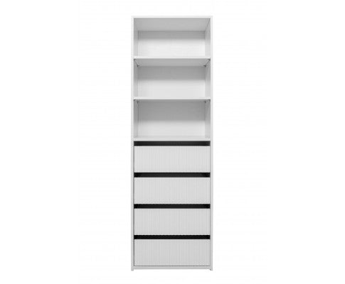 GENEVA THREE SHELF/FOUR DRAWER BUILT IN WARDROBE - FLUTED