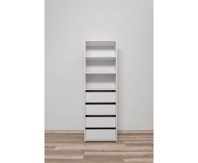 GENEVA THREE SHELF/FOUR DRAWER BUILT IN WARDROBE - VJ PANEL