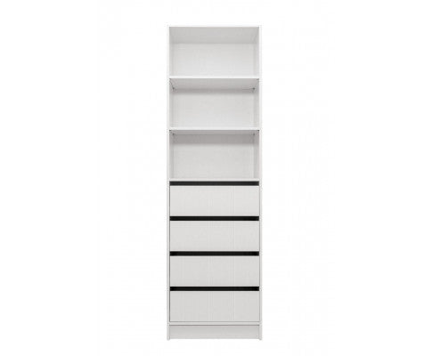 MALMO THREE SHELF/FOUR DRAWER WALK IN WARDROBE - VJ PANEL