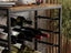 6-Tier Freestanding Wine Rack for 30 Bottles with Wood Countertop and Sturdy Metal Frame