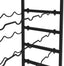 6-Tier Freestanding Wine Rack for 30 Bottles with Wood Countertop and Sturdy Metal Frame