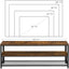 Industrial TV Stand 60 Inches, Rustic Brown