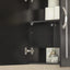 Wall Storage Cabinet Double Doors, Black