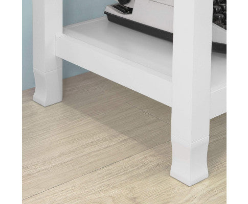 Console Table 3 Shelves, White