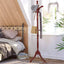 Birch Wood Coat Rack Stand Adjustable Hall Tree Entryway
