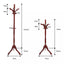 Birch Wood Coat Rack Stand Adjustable Hall Tree Entryway