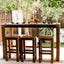Sturdy bar table & stool set - Natural