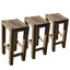 Set of 3 black bar stools
