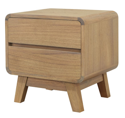 Providence 2 Drawer Bedside Table (Natural)