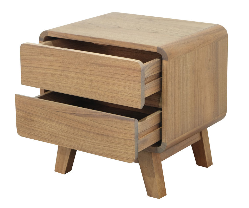 Providence 2 Drawer Bedside Table (Natural)