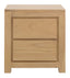 Amsterdam Solid White Cedar 2 Drawer Bedside (Natural)