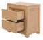 Amsterdam Solid White Cedar 2 Drawer Bedside (Natural)