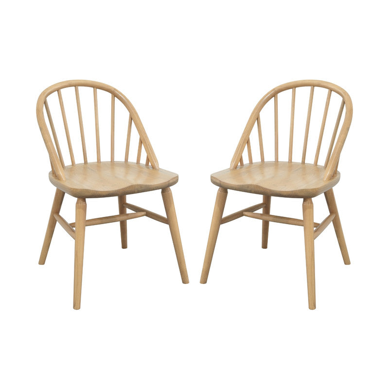 Vera Solid Oak Dining Chair - Set of 2 (Natural)