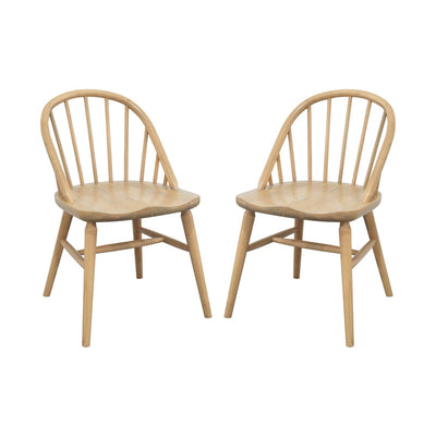 Vera Solid Oak Dining Chair - Set of 2 (Natural)