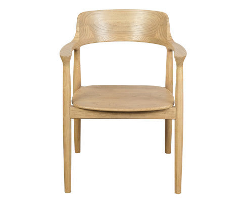 Nobu Solid Oak Arm Chair (Natural)