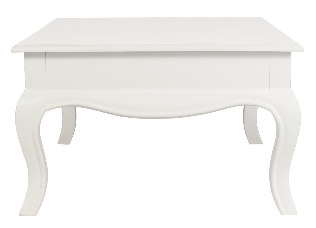 French Provincial 2 Drawer Coffee Table - White