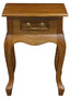 Queen Anne 1 Drawer Lamp Table (Light Pecan)